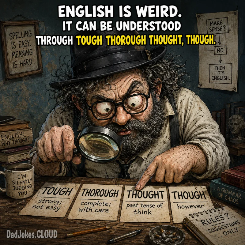 Spelled Like That on Purpose. English is weird. It can be understood through tough thorough thought, though.