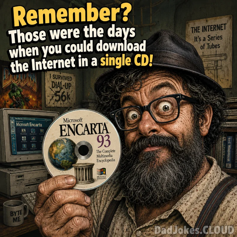 Back When It Fit. Remember? Those were the days when you could download the Internet in a single CD!