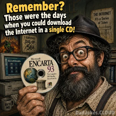 Remember? Those were the days when you could download the Internet in a single CD!
