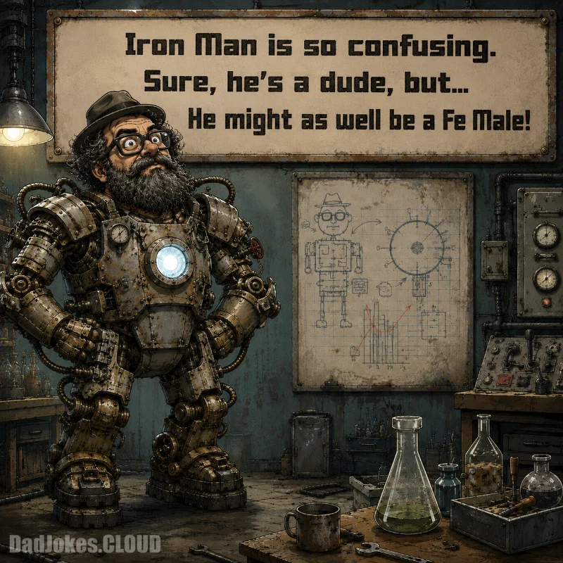 Periodic Table of Heroes. Iron Man is so confusing. Sure, he's a dude, but… He might as well be a Fe Male!