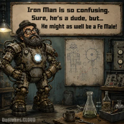 Iron Man is so confusing. Sure, he's a dude, but… He might as well be a Fe Male!