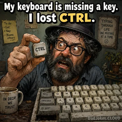 My keyboard is missing a key. I lost CTRL.