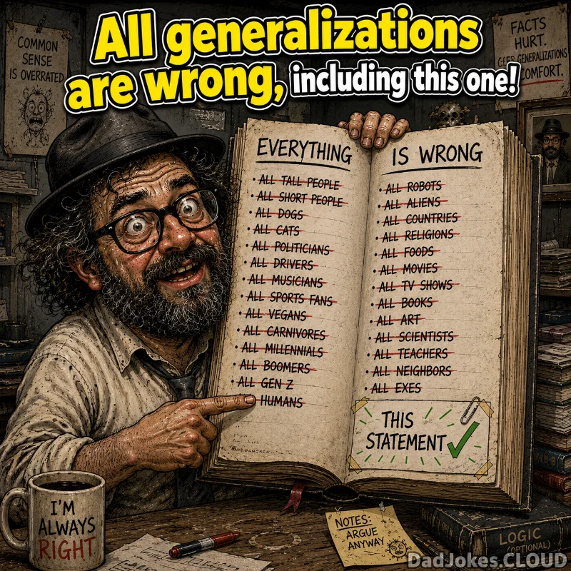 Logic Eats Itself. All generalizations are wrong, including this one!