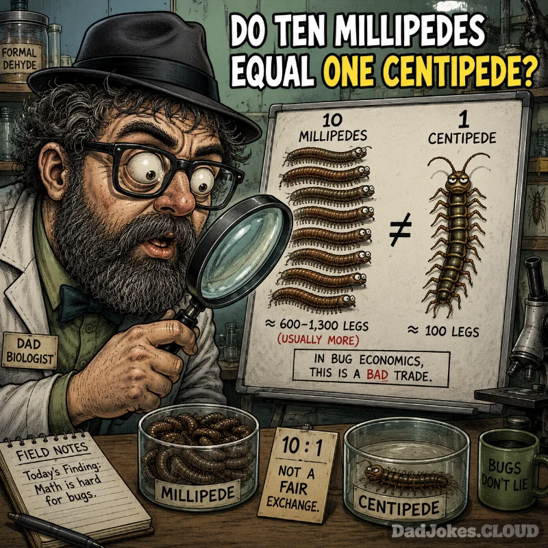 Bug Math Class. Do ten millipedes equal one centipede?