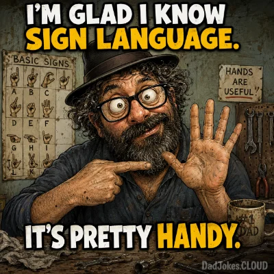 I'm glad I know sign language. It's pretty handy.