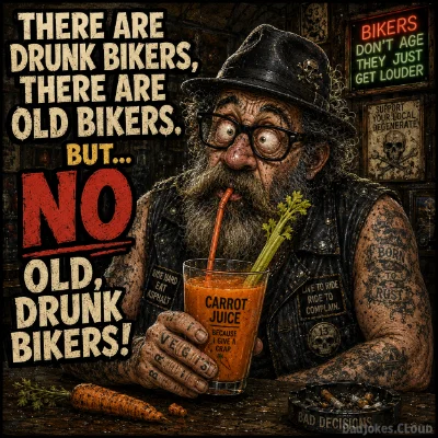 There are drunk bikers, there are old bikers. But… there are no old, drunk bikers!