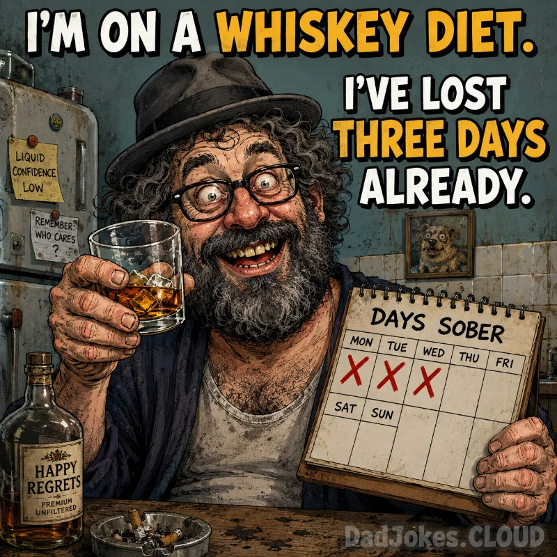 Amber Diet Plan. I'm on a whiskey diet. I've lost three days already.