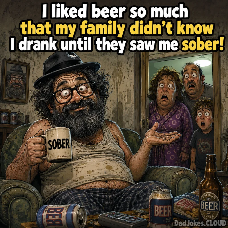 A Quiet Reveal. I liked beer so much that my family didn't know I drank until they saw me sober!