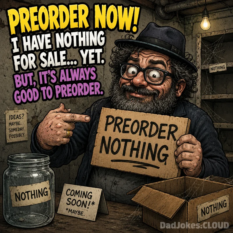 Business Plan Pending. Preorder now! I have nothing for sale… yet. But it's always good to preorder.