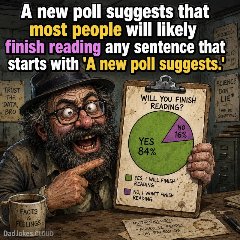 Caught You Looking. A new poll suggests that most people will likely finish reading any sentence that starts with 'A new poll suggests.'