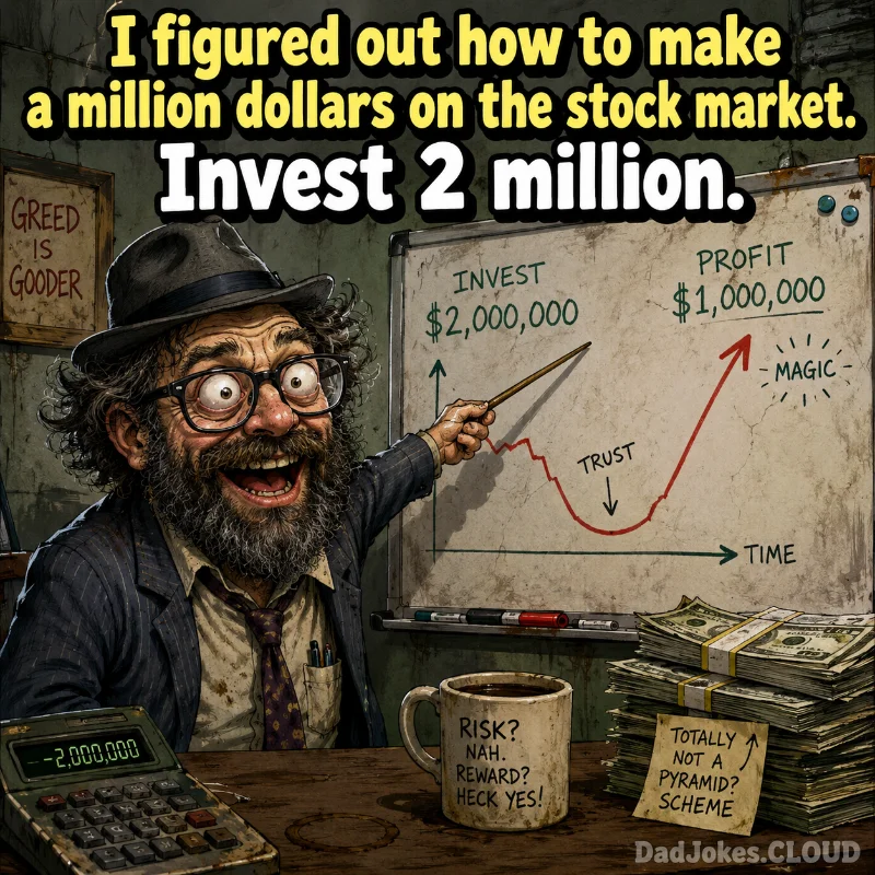 Foolproof Finance Strategy. I figured out how to make a million dollars on the stock market. Invest 2 million.