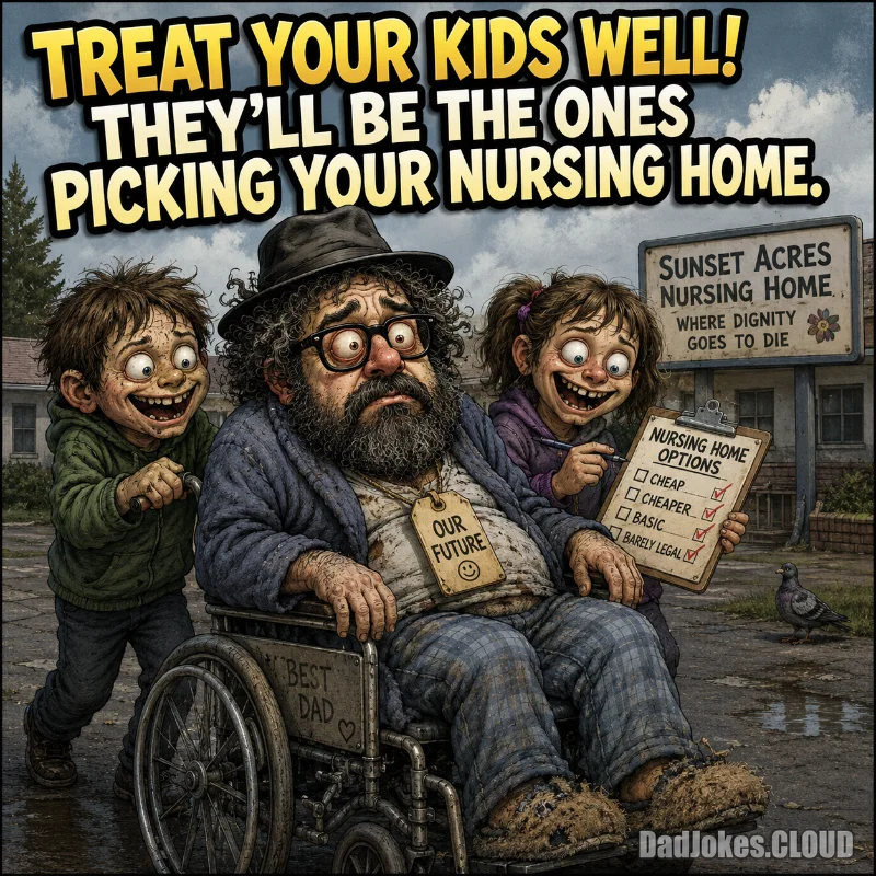 The Long Game. Treat your kids well! They'll be the ones picking your nursing home.