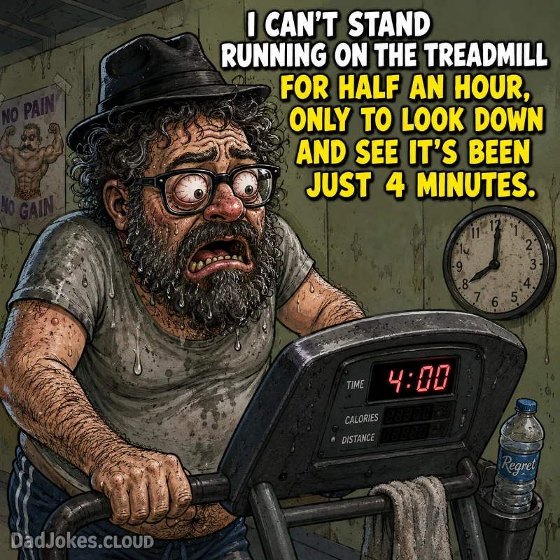 Time Is a Liar. I can't stand running on the treadmill for half an hour, only to look down and see it's been just 4 minutes.