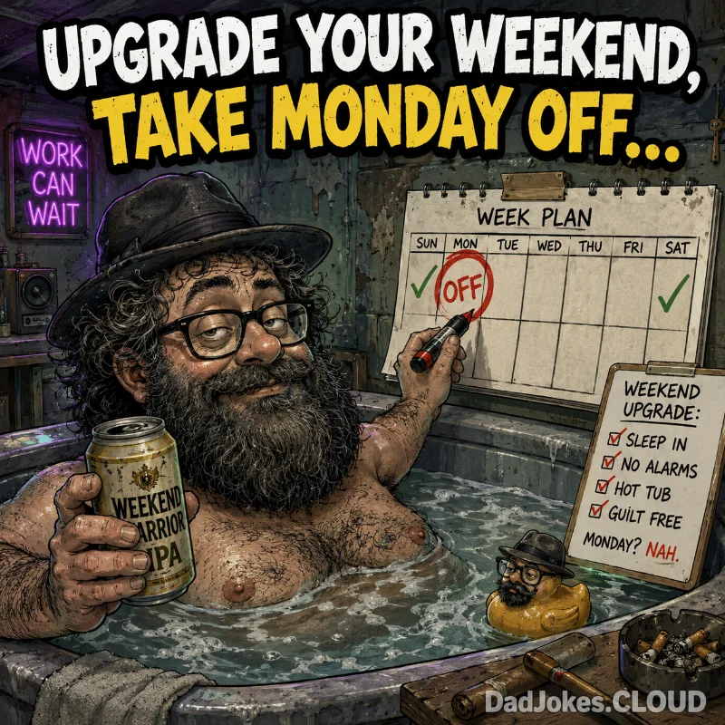 Calendar Upgrade. Upgrade your weekend, take Monday off…