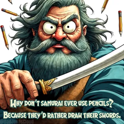 Why don't samurai ever use pencils? Because they'd rather draw their swords.