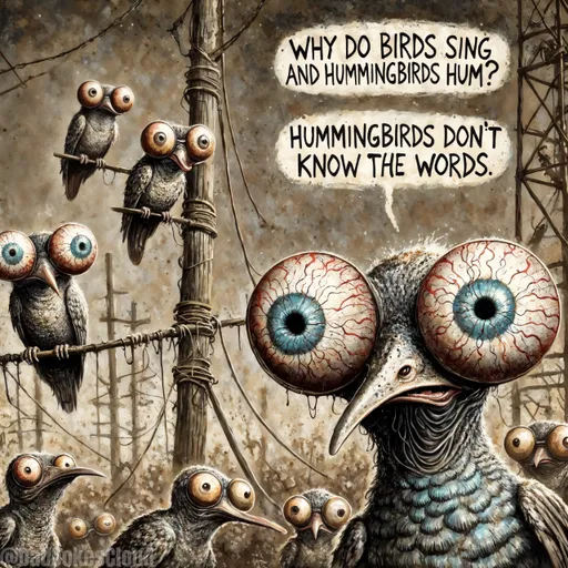 Dawn Chorus Dispute. Why do birds sing and hummingbirds hum? Hummingbirds don't know the words.