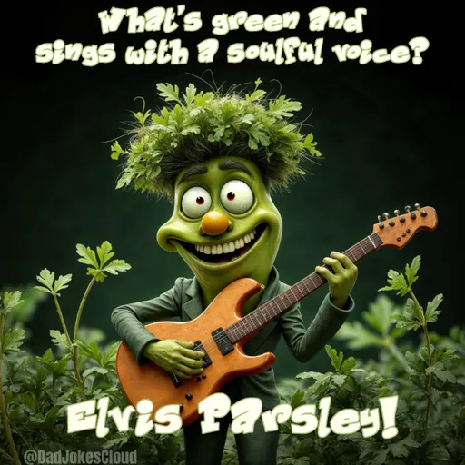Heartbreak Herb. What’s green and sings with a soulful voice? Elvis Parsley!