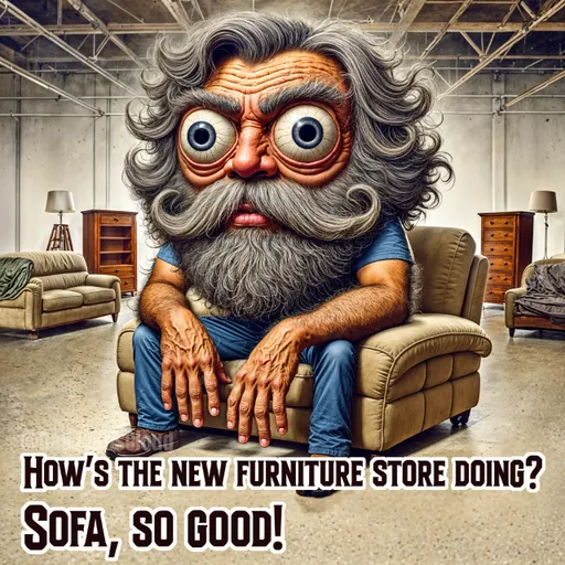 Grand Opening Report. How’s the new furniture store doing? Sofa, so good!