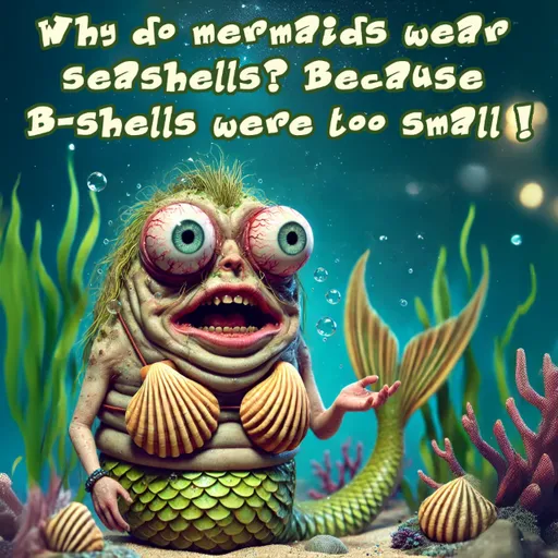 Underwater Sizing Chart. Why do mermaids wear seashells? Because B-shells were too small!