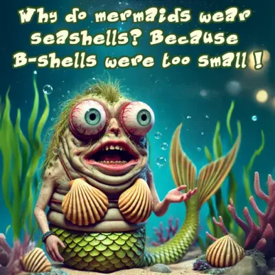 Why do mermaids wear seashells? Because B-shells were too small!