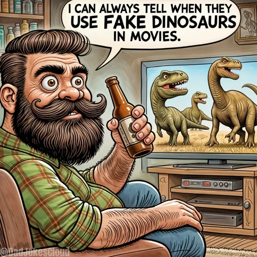 Spotted the Rubber Tail. I can always tell when they use fake dinosaurs in movies.