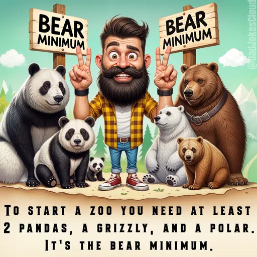 Zoning Permit Pending. To start a zoo you need at least 2 pandas, a grizzly, and a polar. It's the bear minimum.