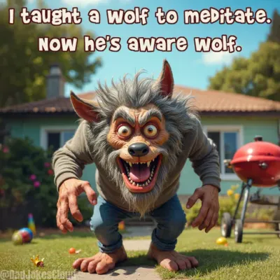 I taught a wolf to meditate. Now he's aware wolf.