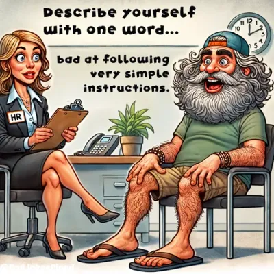 Describe yourself with one word… bad at following very simple instructions.