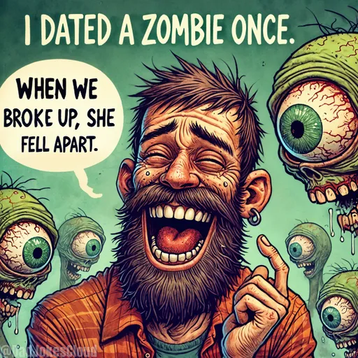 Reanimated Romance. I dated a zombie once. When we broke up, she fell apart.