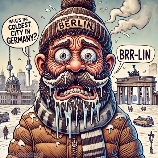 German Geography Lesson. What's the coldest city in Germany? Brr-lin.