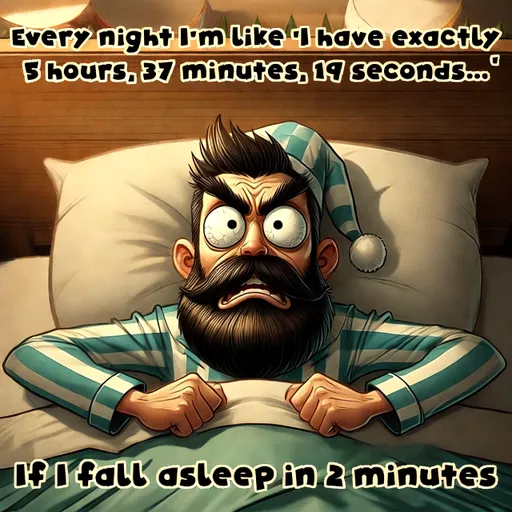 Bedtime Calculus. Every night I'm like 'I have exactly 5 hours, 37 minutes, 19 seconds… If I fall asleep in 2 minutes.'