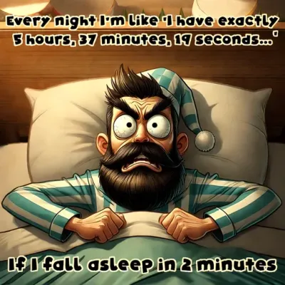 Every night I'm like 'I have exactly 5 hours, 37 minutes, 19 seconds… If I fall asleep in 2 minutes.'