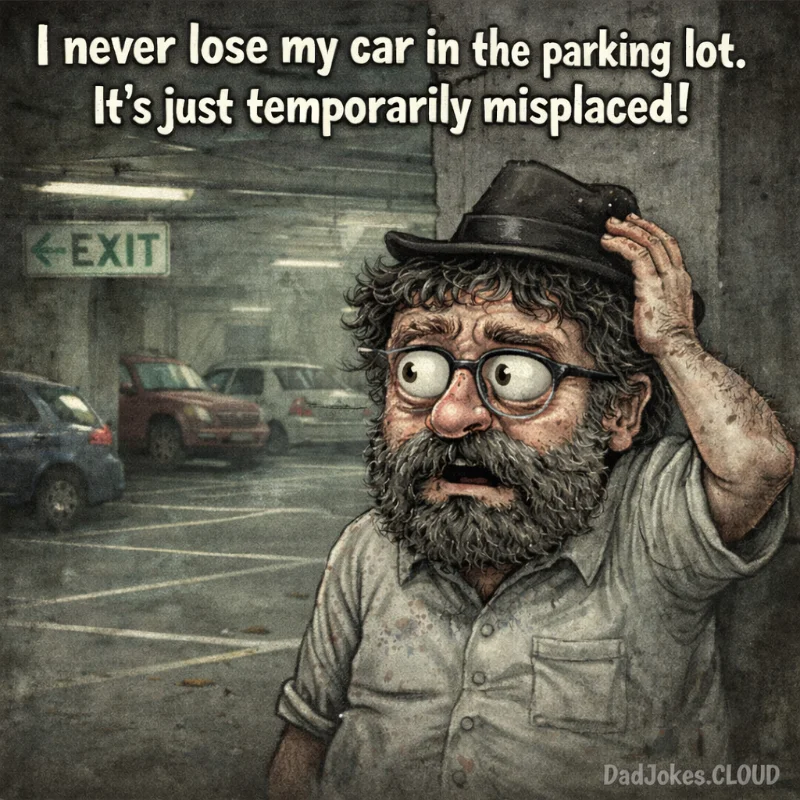 Geographic Difficulties. I never lose my car in the parking lot. It's just temporarily misplaced!