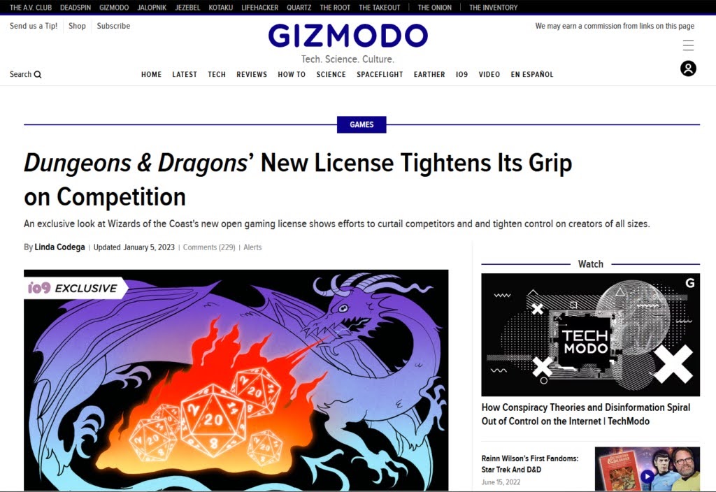 Nota Original Gizmodo