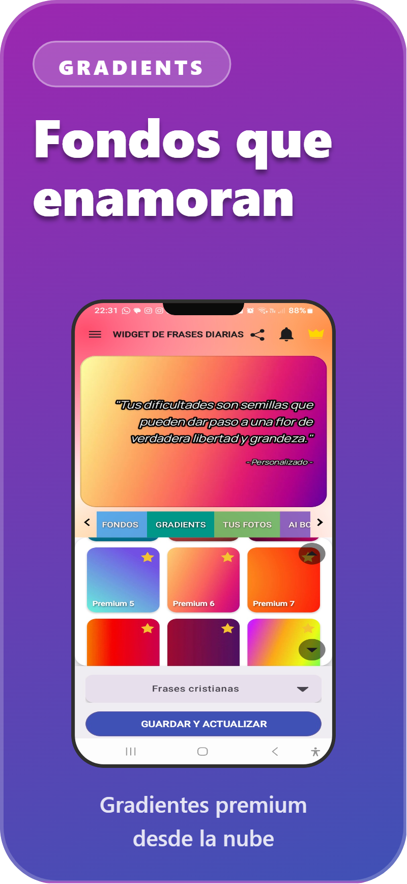 DailyBoost Widget diseño negro turquesa captura 3
