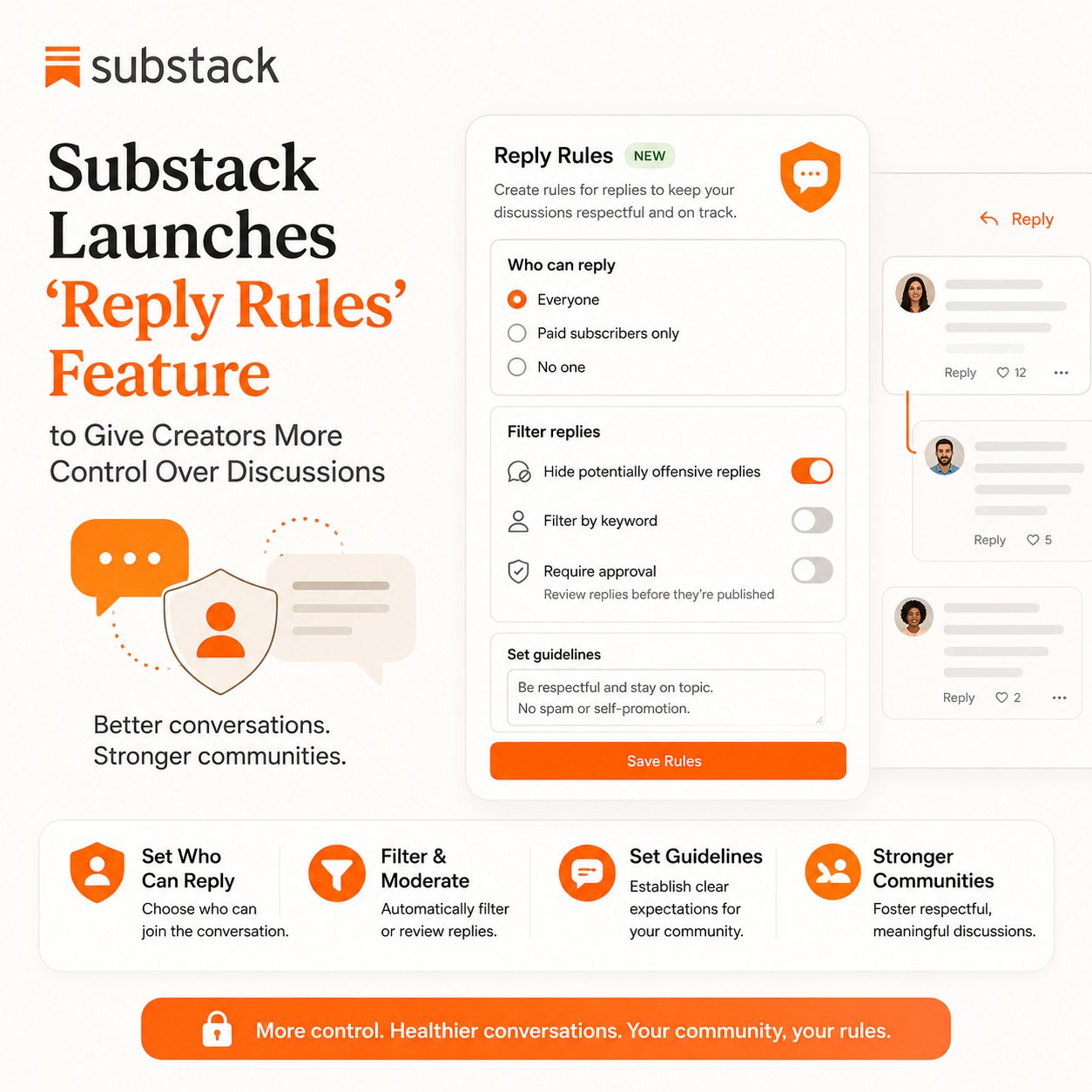 Substack Launches ‘Reply Rules’ Feature to Give Creators More Control Over Discussions