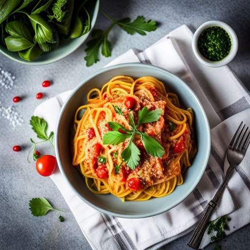 Spaghetti con res de 263 Kcal