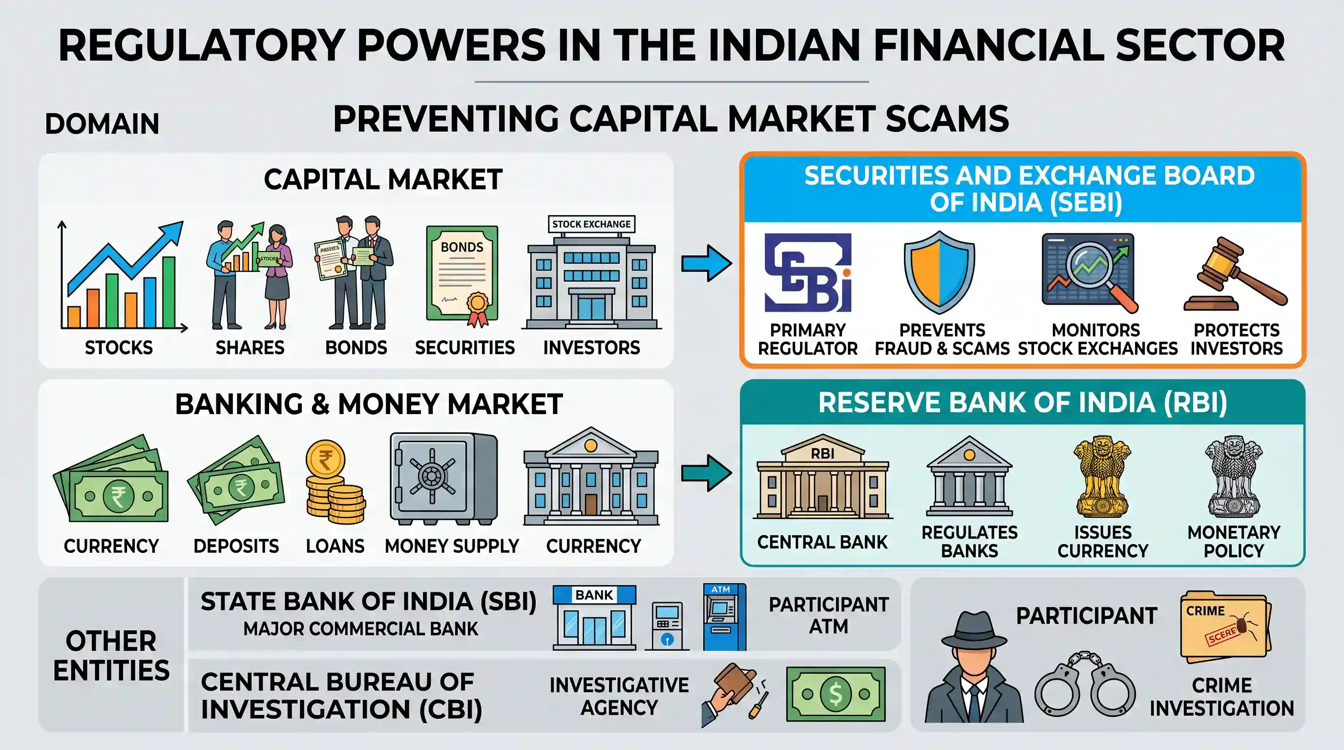economy: To prevent recurrence of scams in Indian Capital Market, the Government of India has assigned regulatory powers to