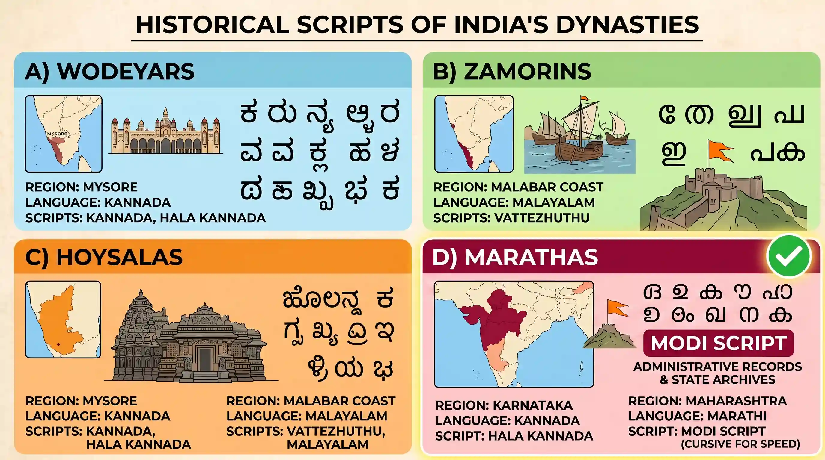 history: The ‘Modi script’ was employed in the documents of the