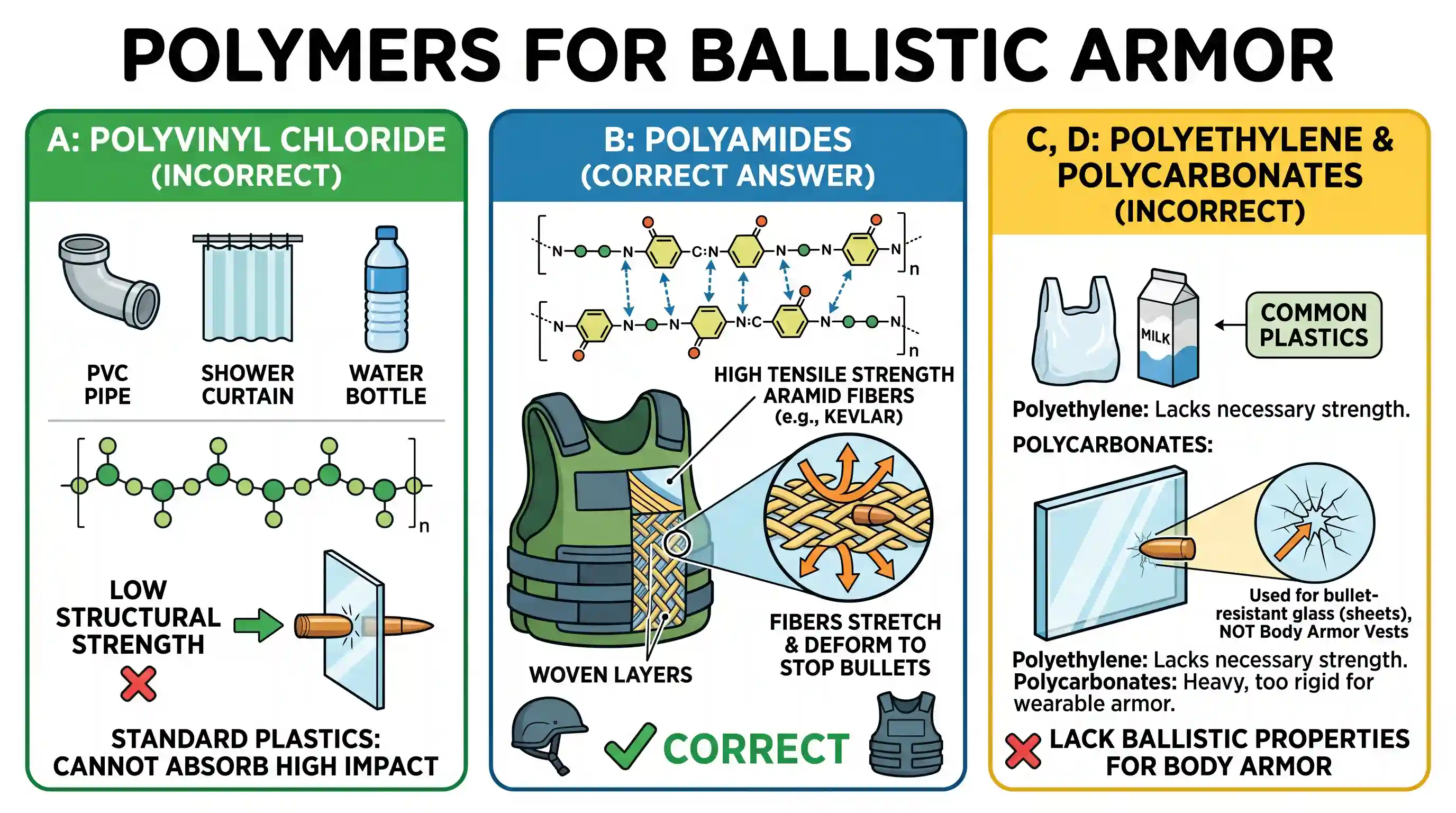 science-and-technology: Which one of the following polymers is widely used for making bullet proof material?