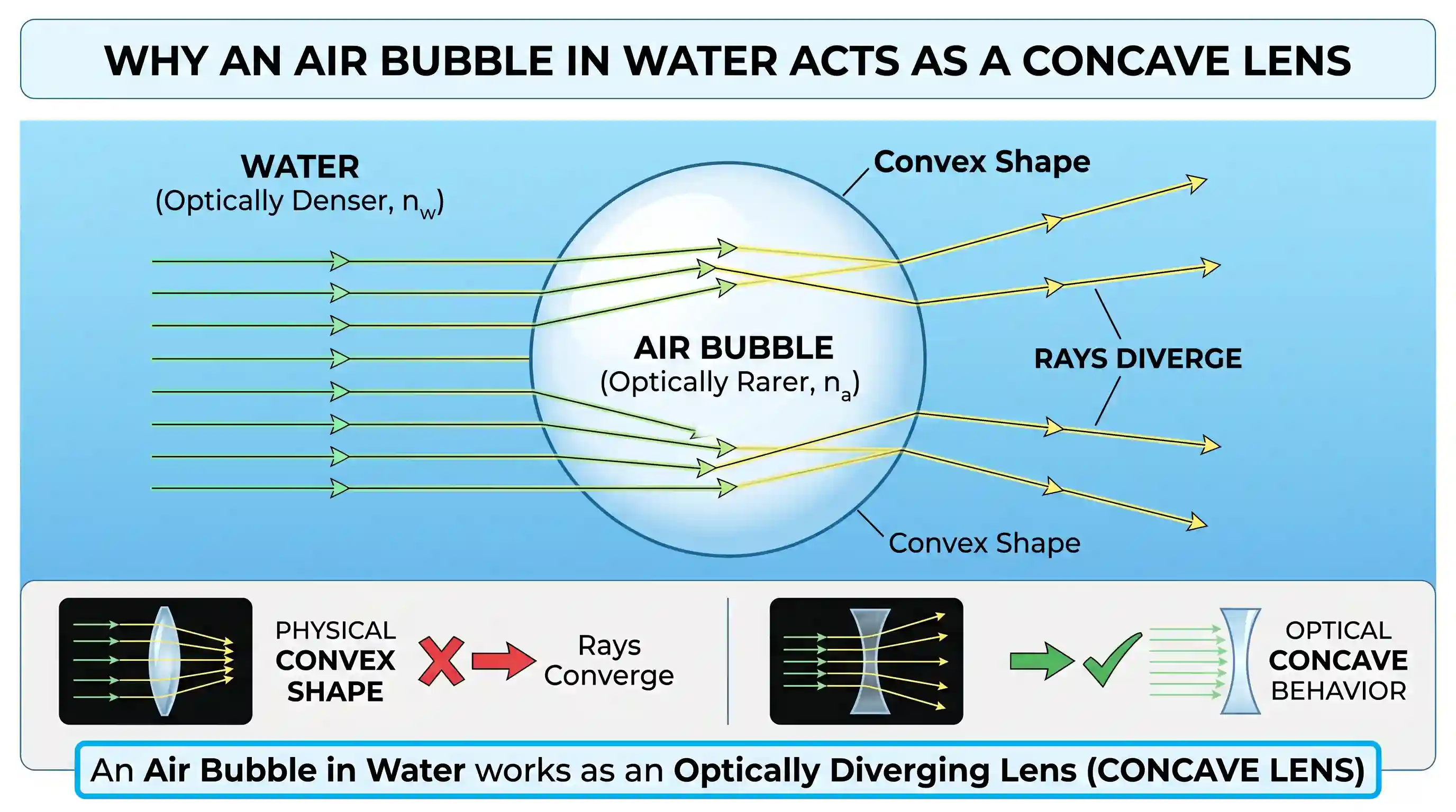 science-and-technology: An air bubble in water will act like a