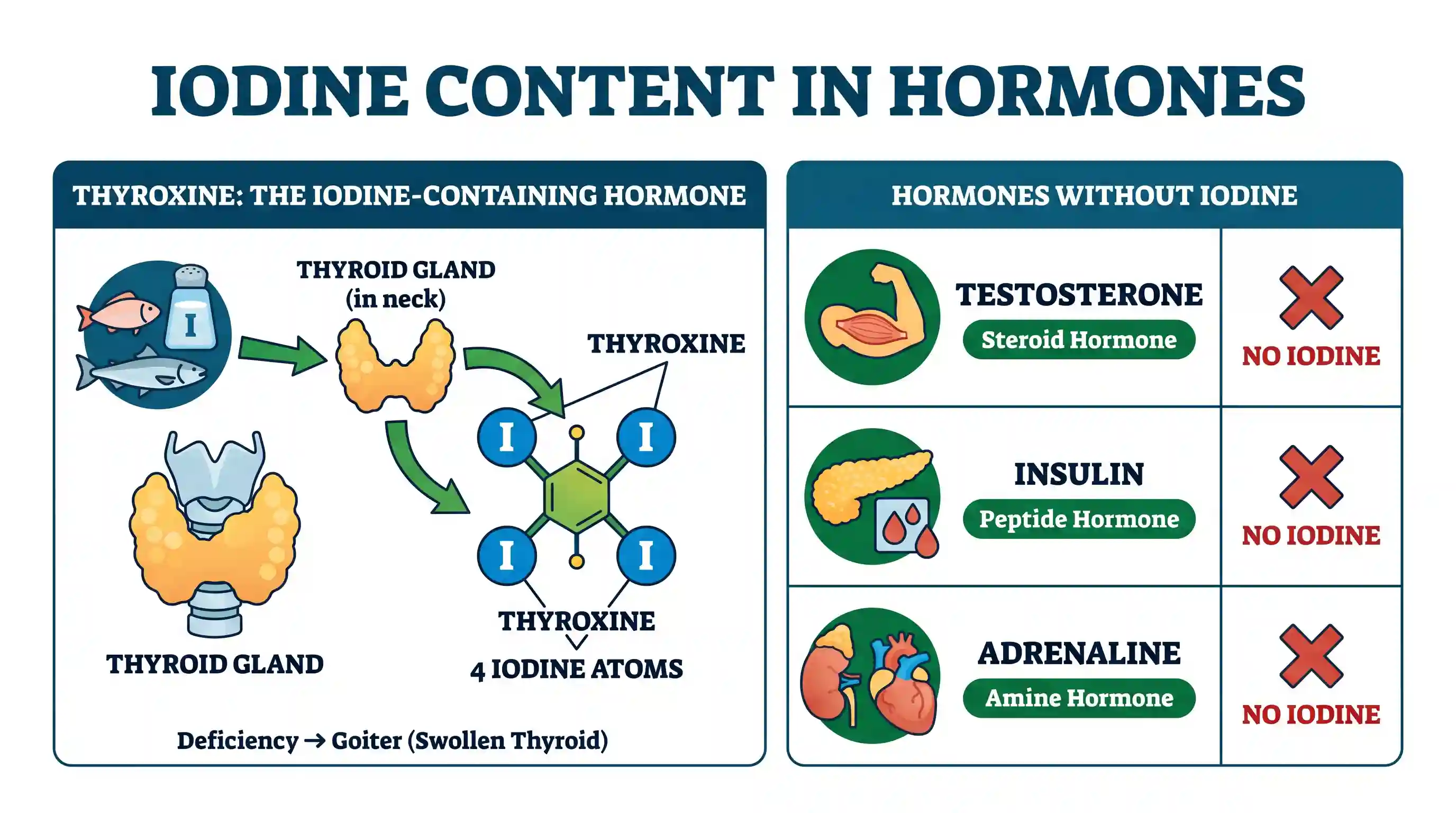 science-and-technology: Which one of the following hormones contains iodine?