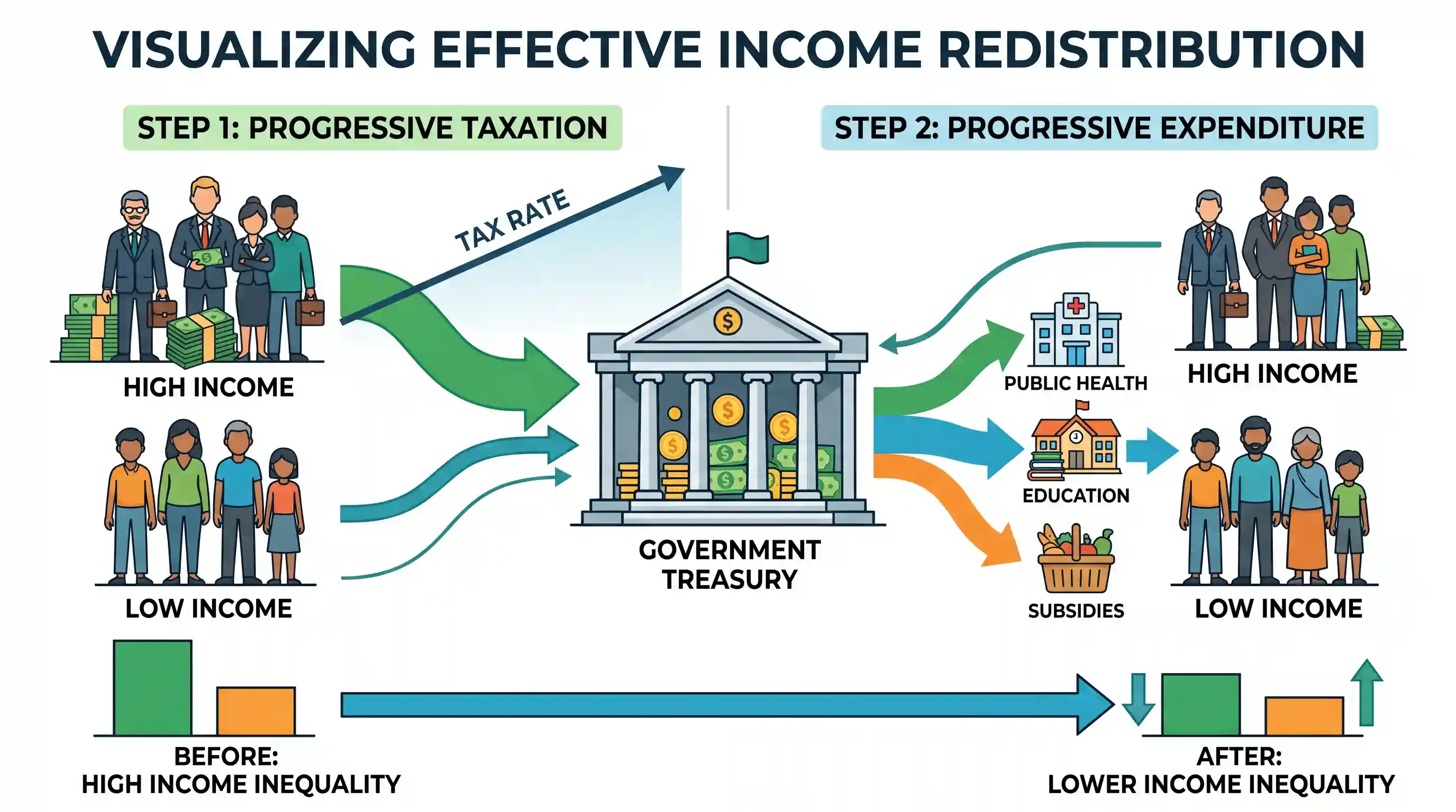 economy: A redistribution of income in a country can be best brought about through