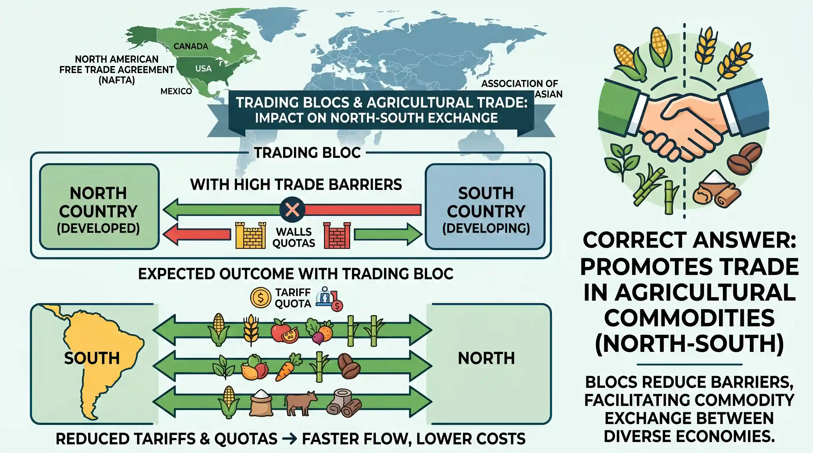 economy: The emerging trading blocs in the world, such as NAFTA, ASEAN and the like, are expected to