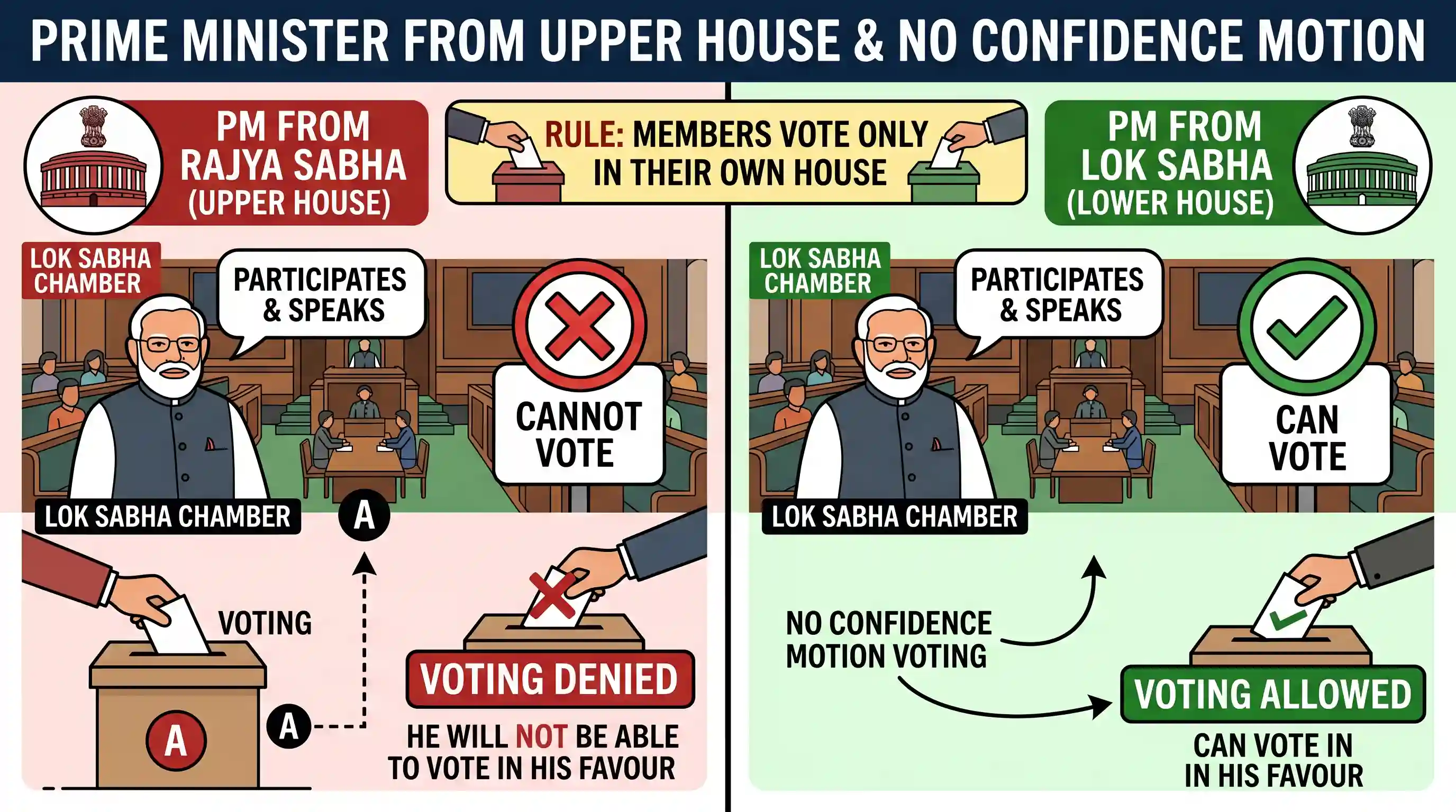 polity-and-governance: If the Prime Minister of India belonged to the Upper House of Parliament