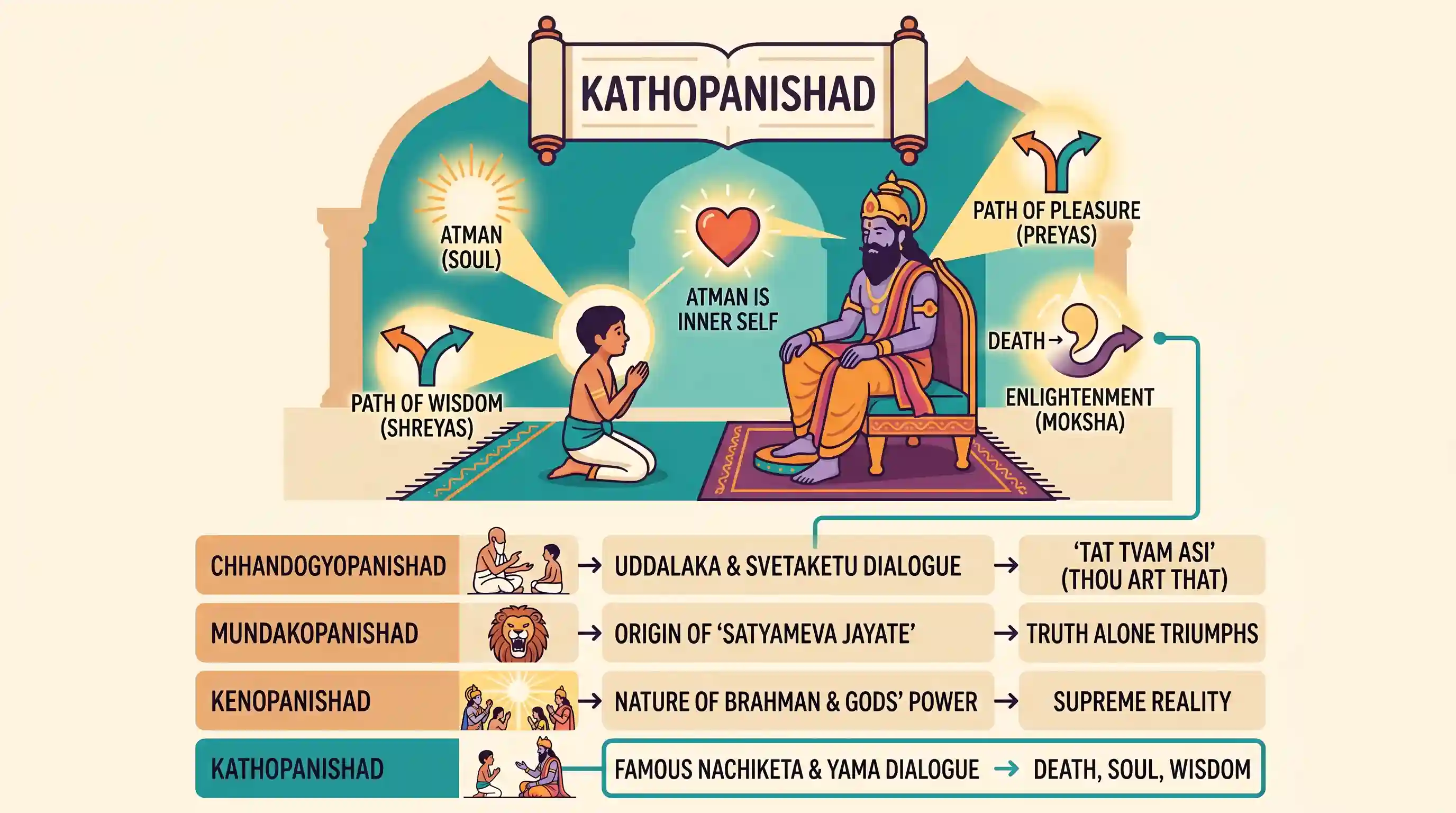 art-and-culture: The famous dialogue between, Nachiketa and Yama is mentioned in the
