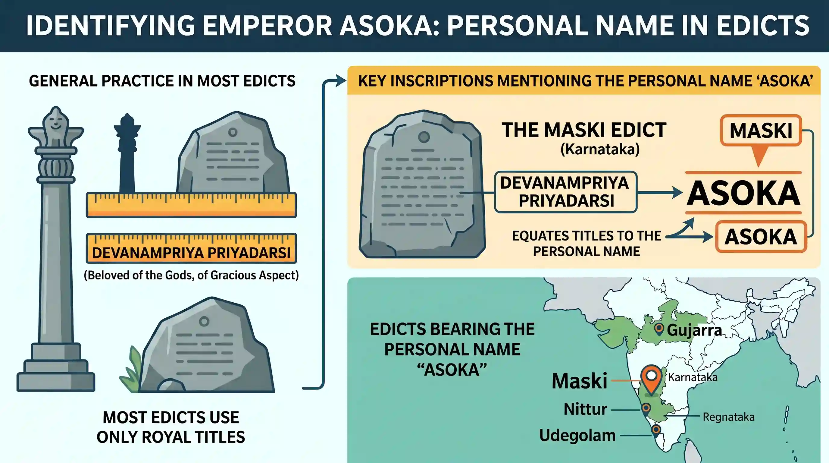 history: Which one of the following edicts mentions the personal name of Asoka?