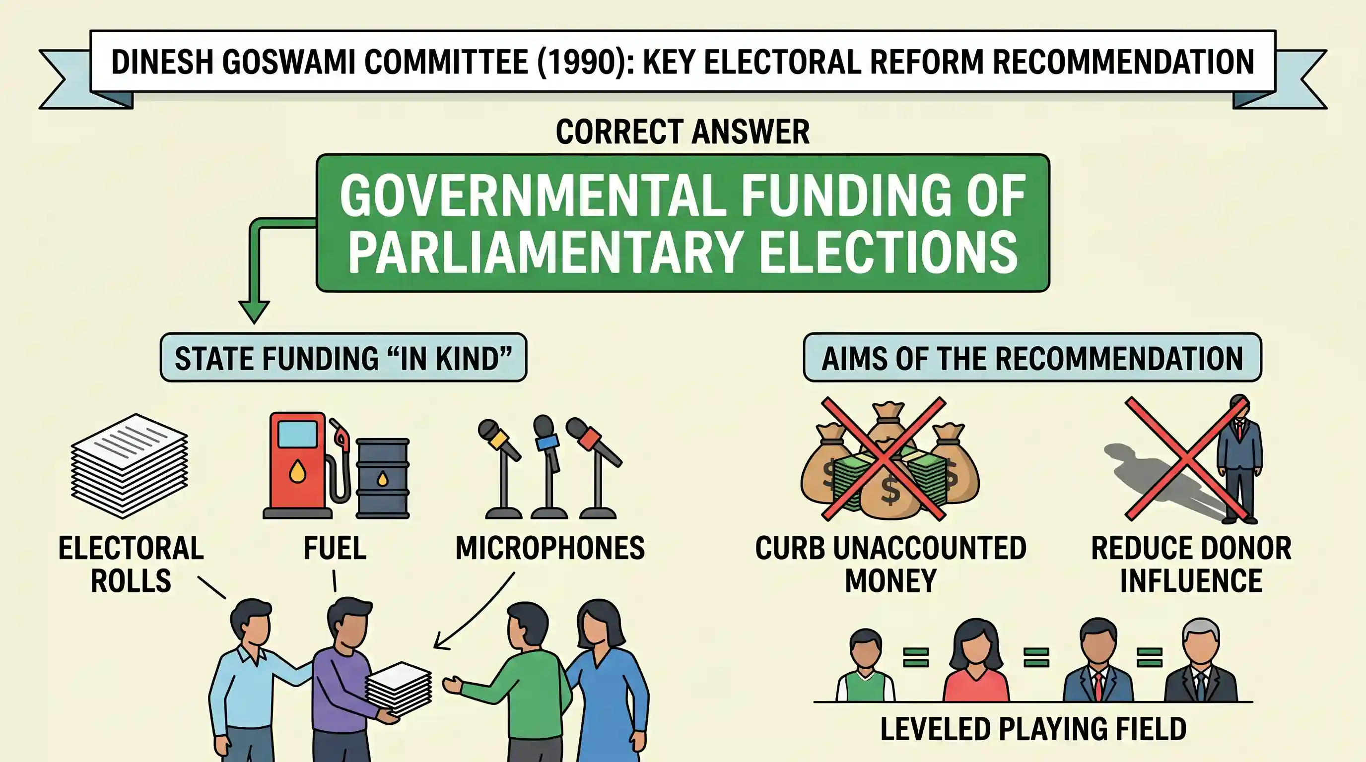 polity-and-governance: The Dinesh Goswami Committee recommended