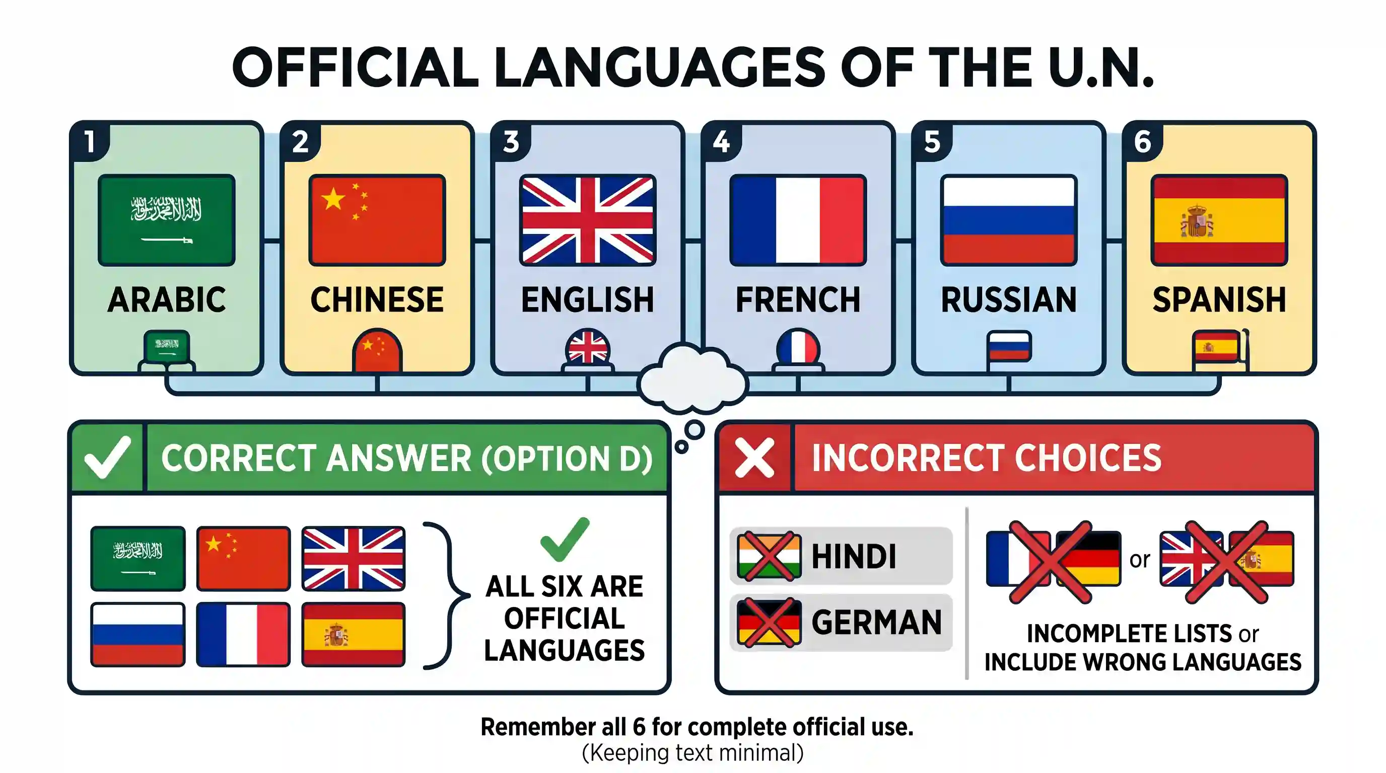 polity-and-governance: What are the official languages of the U.N.O.?