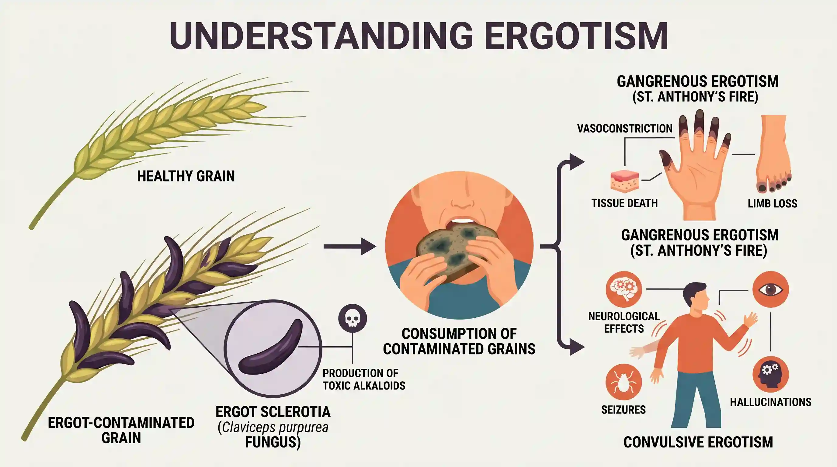 science-and-technology: Ergotism is due to consumption of